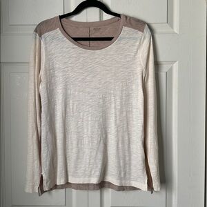 Madewell Beige Long Sleeve Top